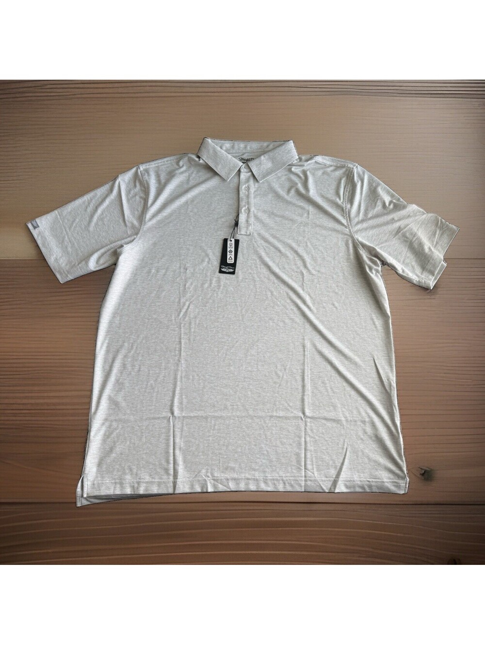 Straight Down NWT Performance Golf Polo Shirt Mens XXL Gray Prime Time Stretch